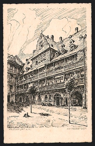 Künstler alt frankfurt - künstler-ak, alt-frankfurt