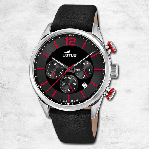 Lotus herrenuhr leder schwarz - lotus,