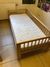 Kinderbett Juniorbett inkl Stützbrett und Matratze 70 x 160 cm Massivholz Birke 