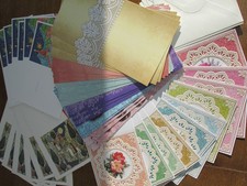 Kartenset,  50 Teile, Grußkarten, Umschläge, Zierdeckchen, Spitze,  Weihnachten