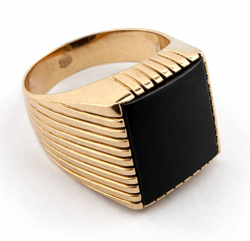 Goldring onyx stein - 750, gold