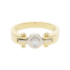 Ring 750/000 (18 Karat) Gold und Weißgold mit Brillant, getragen 25322710 53