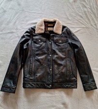 Camel Herren Bikerjacke Vintage Schwarz Gr.50 Neu Ungetragen