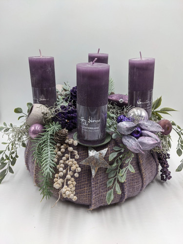Adventskranz kugel stern herz - kugel,
