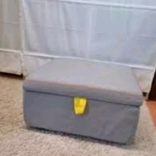 Ikea SLÄKT Hocker Truhe Bank Aufbewahrung Stauraum grau