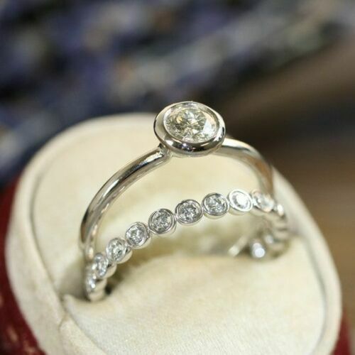 2ct solitaire moissanit 14k - solitaire,
