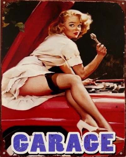 Blechschild garage sexy - garage, pin