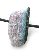 Rohstein gebohrt Turmalin Paraiba 1,5 - 2 cm