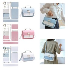 Zum Selbermachen PU Leder Schultertasche Herstellung Zubehör Kätzchen Anhänger Damen Handtasche