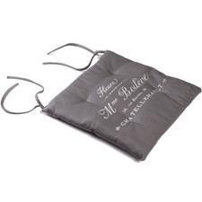 Stuhlkissen, Grau, Landhaus