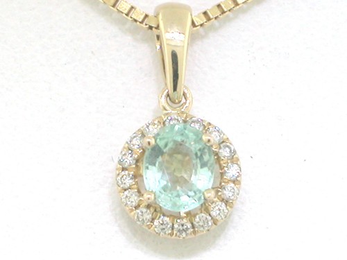 Paraiba turmalin anhänger 585 - turmalin,