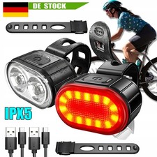 Neu LED Fahrradlampe Set USB