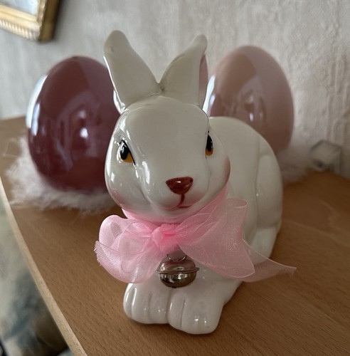 Osterhase porzellan weiß - porzellan,