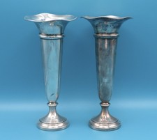 2 x Vase - 925er Silber - Walker & Hall - Sheffield 1957 - #1006