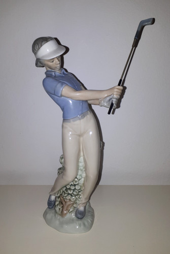 Nao lladró golfer skulptur - nao,