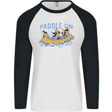 White Water Rafting Paddle On Whitewater Herren L/S Baseball T-Shirt