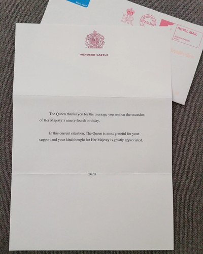 Royal reply queen elizabeth - reply,