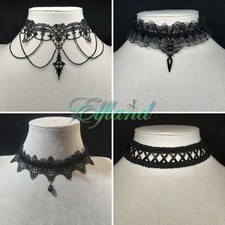 Samtband Halsband Kropfband Spitze Choker * Trachten Dirndl * Punk Gothic