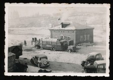 Foto - Bus + Automobile im Schnee - wohl Russland 1941