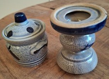 Delfter Keramik Senftopf Kerzenhalter Zuckertopf Schmalztopf Blumenvase