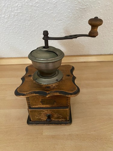 Kaffeemühle java antik holz - kaffeemühle,