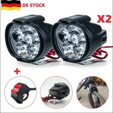 2X Motorrad Scheinwerfer LED Nebelscheinwerfer Front Lichter mit Schalter 10W