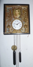 Historismus schwarzwälder Uhr, Wanduhr, Gewichtsuhr, revidiert, ca. 1900