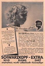 Schwarzkopf Extra Haarpflege - Mild Blond Zart - 1937 - Werbung Reklame ~10x14cm