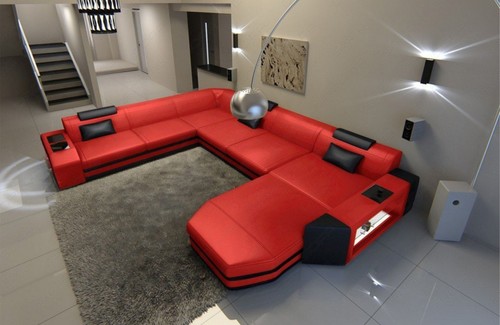 Ledercouch wohnlandschaft sofa - wohnlandschaft,