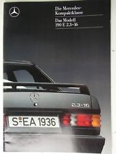 Mercedes Benz Katalog Händlerstempel Modell 190 E 2.3-16 4/87 26 Seiten FT-587