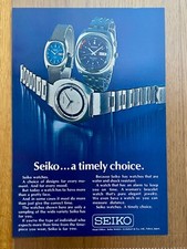 Seiko ...a timely choice Bell-Matic 1971 Vintage Watch Ad Werbung Reklame