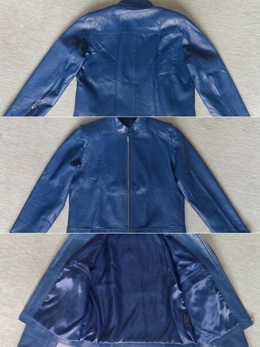 Herren sommer lederjacke blau - herren,