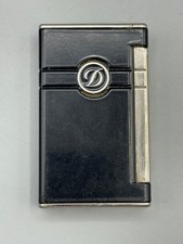 Dupont Feuerzeug Linie 2 Torch Lack Schwarz & Palladium RAR - sichtbar GEBRAUCHT