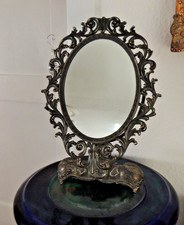 Spiegel mit Fuß-Messing-verstellbar