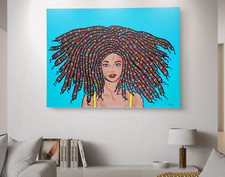 Gemälde "Frau mit bunten