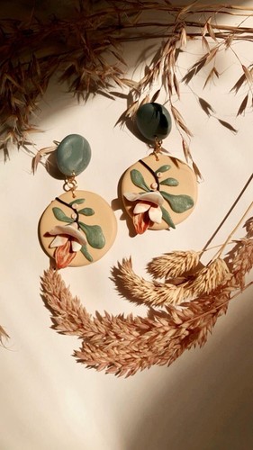 Handmade polymer clay floral - polymer,