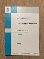 Hemmer/Wüst Strafprozessordnung (StPO) Skript 14. Auflage gebraucht