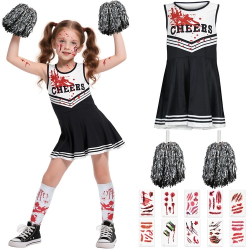 Zombie cheerleader kostüm - zombie,