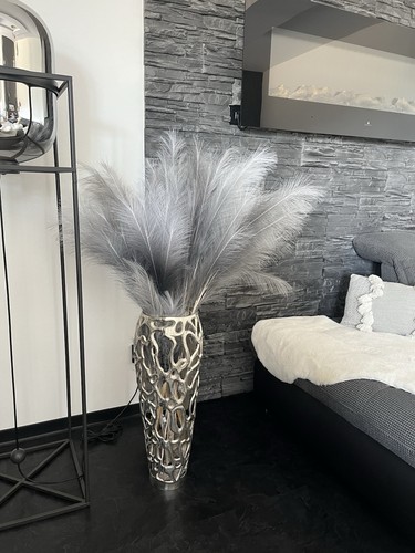 Vase aluminium bodenvase mit - aluminium,