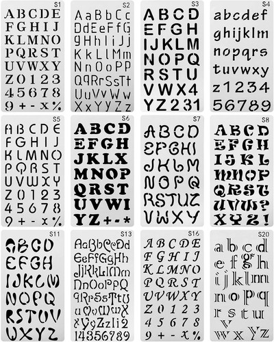 Stück buchstaben schablone - stück,