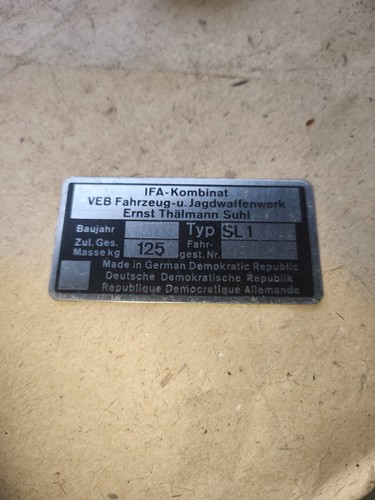 Simson typenschild ddr neu - typenschild, nos
