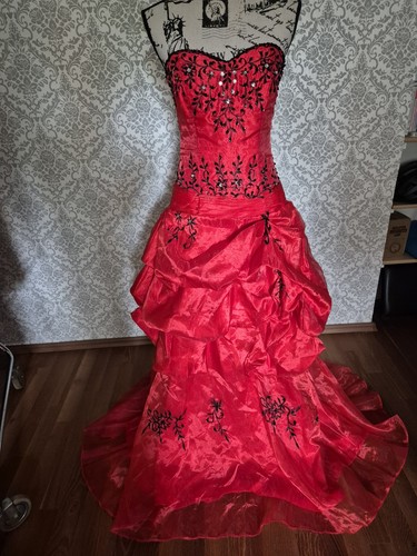 Rotes ballkleid lang corsage - rotes,