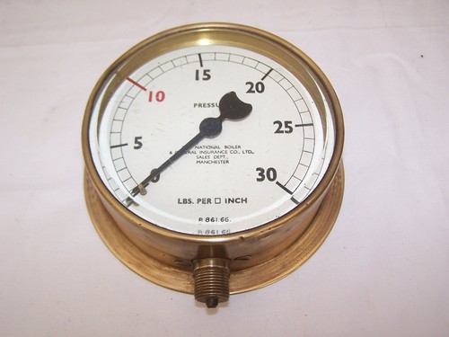Vintage messing manometer - vintage, 5"