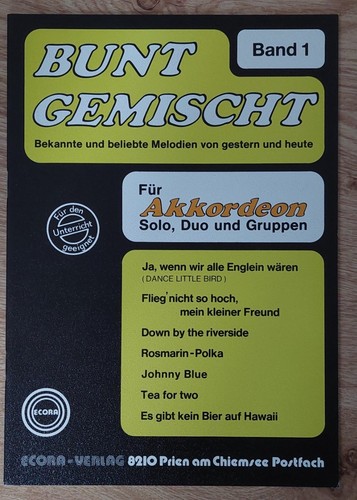 Notenbuch für akkordeon bunt - notenbuch,