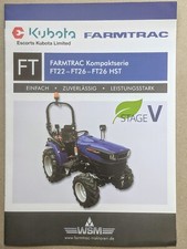 KUBOTA FARMTRAC FT22-FT26-FT26 HST Kompakt Traktoren Prospekt Bulldog Schlepper