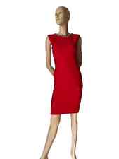 Collier Strickkleid Etuikleid la belle francaise rot Viskose Mix vintage XS