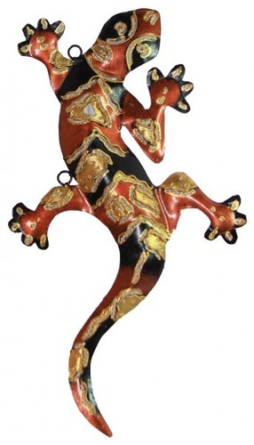 Wand deko gekko - metall,, 3