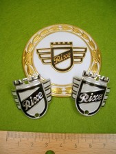 3 x Fahrrad-/ Moped-Steuerkopfschild/Tankwappen - Bielefelder Firma "Rixe"