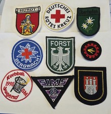 Nr. 59 - Aufnäher Patch Konvolut ; Bergwacht, Hamburg, Forst, Edelweiß, Sport