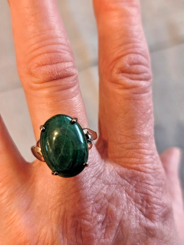 Malachit silberring damenring - malachit-silberring,